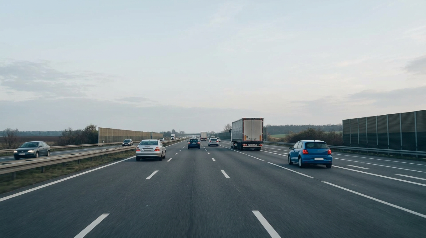 Camiones de carga circulando en carretera